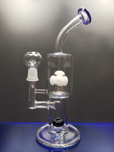 Tubos de agua de vidrio bong tamaño de la junta 14.4 mm plataformas petroleras recicladoras perclator con cúpula de clavo de vidrio dhping
