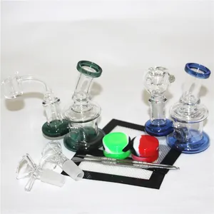 Bongs en verre Dab plates-formes pétrolières narguilé tuyaux en verre capiteux bol de 14mm embout barboteur tuyau d'eau bécher narguilés Quartz banger outil Dabber