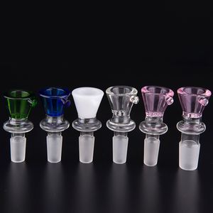 Cuenco de vidrio Pantalla de peine Soporte de hierba seca Colorido BONG TOT 10MM14MM18MM Tubería de agua conjunta Bubbler 413