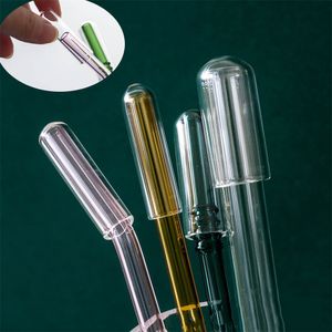 Cubierta de vidrio Tapa transparente enchufes a prueba de polvo Accesorios Copa de vidrio Pequeño Pequeño Peque de paja Cubierta de paja reutilizable