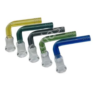 Glass Downstem Shisha-Rohr Flush Top Female Reduzieradapter 90ﾰ 14 mm Lo Pro Diffused Down Stem Diffusor für Wasserpfeifen Bongs