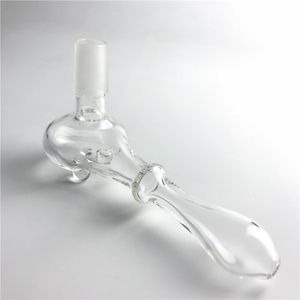 Adaptador de gancho de mango de vidrio Bongs de agua Ash Catcher Accesorios de bricolaje con tubos de agua de vidrio Pyrex de 18 mm de espesor para fumar