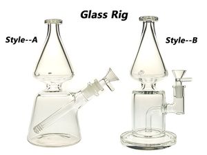 Verre Hookah Rig/Bubbler pour fumer bong 8,5 pouces de hauteur et deux types avec 14 mm femelle et bol 520 g de poids BU060A/B