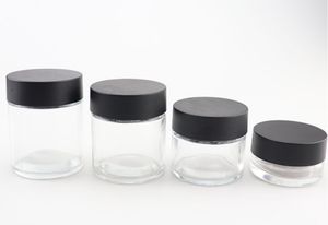 Pot en verre 5ML, récipients ronds, bouchons noirs, 1000 pièces, un lot, livraison gratuite