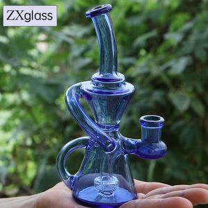 Verre Klein Petit Percolateur Tornado Bong Puff Recycler Conception Dab Rig Mini Huile Pipe À Eau Usine Directe 14mm Verre Rig Stained