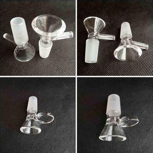 Bol en verre rond épais brûleur à huile sèche narguilés avec poignée 3 types 14mm 18mm mâle femelle pour fumer outils accessoires eau Bongs