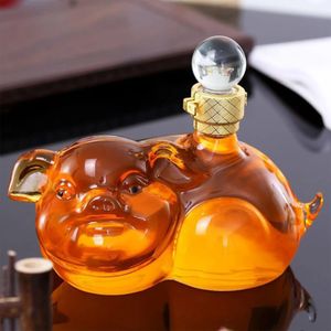 Verre nouveauté de whisky en forme de cochon Déganteur 1000 ml mène gratuitement pour la restauration à domicile liqueur bourbon rhum tequila outils cadeaux hommes 240420