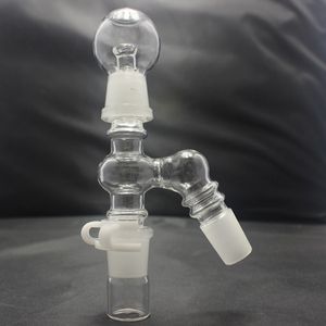 Kit de recuperador de aceite de vidrio para pipas de agua con junta de 45 grados 18 mm Junta macho Cúpula hembra Bong Ash Catcher Tubos de agua