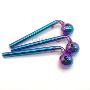 Pipe en verre Heady Pyrex Pipes à fumer Brûleur à mazout en verre Barboteur Nano placage Tabac Cuillère Pipe Mini Pipe À Main Petit Dab Rigs