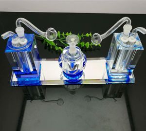 Pipes en verre, fabrication de narguilé soufflé à la main, double pot en cristal, lampe à alcool