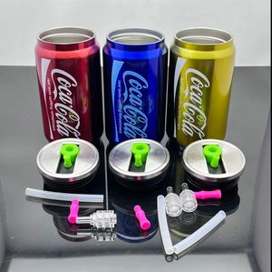 Pipes en verre Fabrication de cigarettes Narguilé soufflé à la bouche Canettes colorées de style nouveau modèle de dessin animé bouteille d'eau