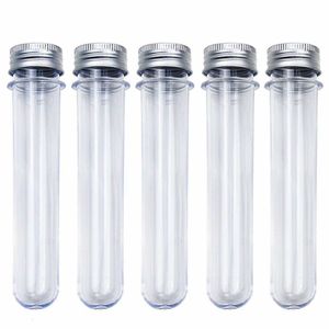 Hojas de plástico de vidrio 25 piezas 30 ml Excelentes tubos de ensayo transparentes con tapa de aluminio Botellas Útiles escolares Equipos de laboratorio 25x110 mm 230130