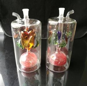 Fabrication de pipes à fumer en verre Bangs soufflés à la bouche Super grand narguilé en verre avec bobines de fleurs supérieures et inférieures