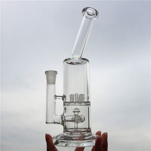 Wasserpfeifen aus Glas, Glasbong, Glasröhre mit spiralförmigem Perc-Breaker-Duschkopf und einer Höhe von 10 Zoll