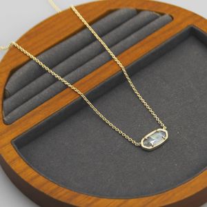 Colliers pendentif coquille de verre collier véritable plaqué or 18 carats pendentifs paillettes bijoux lettre cadeau avec sac à poussière gratuit nouveau