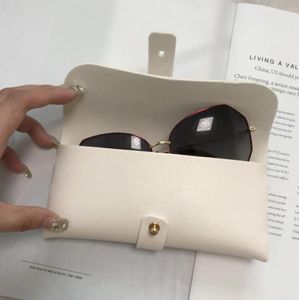 Glasses Case Women Leather Soft Glasses Bag Fashion Portable Sunglasses Box Bag Accessories Eyeglasses Case Sunglasses Box gift 4 Colors