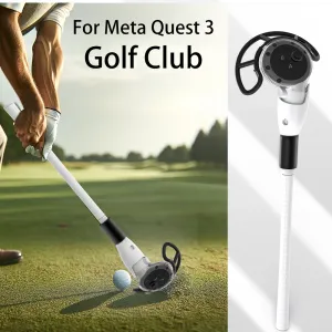 Lunettes Racket de golf pour Meta Quest 3 VR Golf Club Handle Attachement Golf Golf Gold Golf Club Attachement pour Quest 3 Accessoires