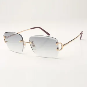 Lunettes de soleil à griffes métalliques pour femmes, 3524030, avec branches Big C et lentilles coupées de 58 Mm, soleil