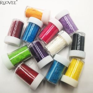 Paillettes 12jars (= 12 couleurs) x 3d Nouvel Flocking Velvet Villus Powder for For Manucure DIY GEL GEL POLOSU MALUP CRAFT Nail Art Conseils