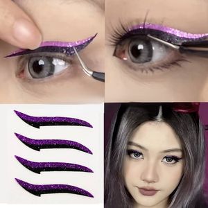 Glitter Eyeliner Sticker Set Lasting Waterproof Reusable Self-adhesive Eyelid Sticker DoubleLine Eyelid Patch Face Makeup Beauty