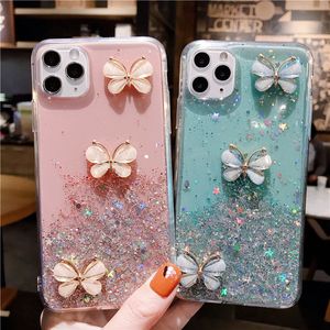 Coque à paillettes pour iphone, compatible modèles 15, 14, 13, 12, 11, promax, 15, 14 plus, étoile de mer, monde marin