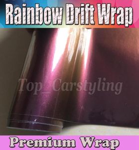 Gloss Rainbow Drift Car Wrap Film With Air Bubble Release Coverging Styling Foil Color Change Stickers 152x20M 45x67ft Roll3014538