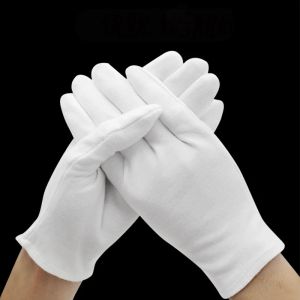 Gants 12 paires épaississent les gants de coton blanc cérémonial travail formel uniforme des défilés magiciens inspection unisex travailliste gants