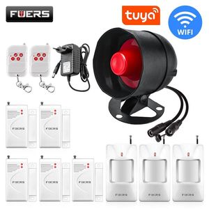 Gloves Fuers Wifi Tuya Smart Alarm System Siren Speaker Loudly Sound Home Alarm System Wireless Detector Security Protection System