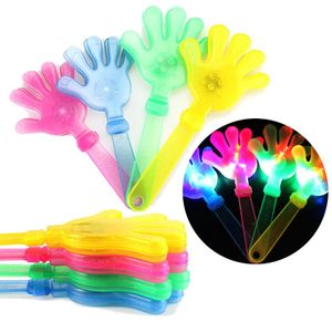 Accesorios brillantes para aplausos, luz LED para aplaudir, manos, palmas, disparar, juguete iluminado para niños, sonajero, suministros para fiesta de cumpleaños y boda