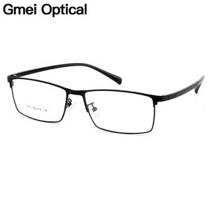 Gmei Optical Men Alloy Eyeglass Frames For Men Eyewear Temples flexibles Jamens IP Electroplate Alloy Spectacles Y7011 240411