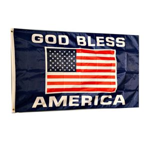 God Bless America Drapeau Couleur Vive Résistant À La Décoloration UV Double Couture Décoration Bannière 90x150cm Impression Numérique En Gros