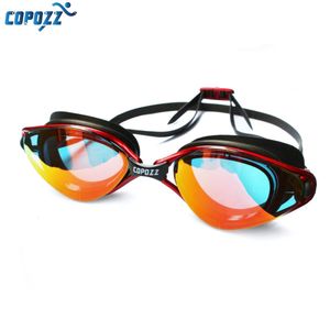 Goggles Copozz Professional Anti Fog UV Protection Adjustable Swimming Men Women Waterproof silicone glasses Eyewear 230413