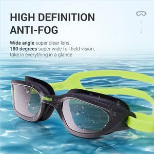 goggles Lunettes de natation professionnelles adultes enfants sport lunettes de natation lentille optique HD étanche Anti-buée grand cadre lunettes de piscine 231017