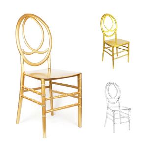 la couleur or peut être différente avec l'image) chaises d'activité d'hôtel en gros empilables en bois résine mariage chaises phoenix chaises de banquet d'hôtel en acier inoxydable