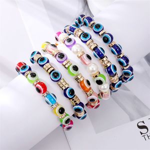 Bracelets en or mauvais œil charme turc yeux bleus chanceux perles brins pour femmes hommes Couple amoureux fait à la main mode bracelet amitié bijoux cadeaux Pulseras Mujer