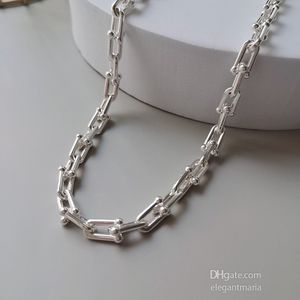 Joyas al por mayor llenas de oro, collar colgante, pulsera, diseñador delgado en forma de U para mujeres, hombres, pareja, moda, fiesta de bodas de calidad superior, día de acción de gracias, San Valentín 22