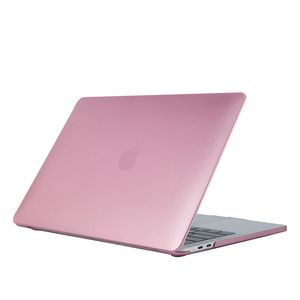 Estuche rígido para computadora portátil de color metálico mate para Macbook Air 13 12 11 Nuevo Macbook Pro 13 15 con cubierta de barra táctil con pantalla Retina