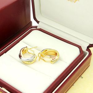 Boucle d'oreille en cristal en or trois anneaux Designer conçoit des boucles d'oreilles de haute qualité pour les bijoux charismatiques