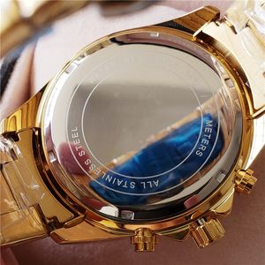 Gold à trois broches Watch Designer Watchs Men Quartz Watch Panel métallique Panneau en acier inoxydable Mouvement de luxe Mouvement de luxe 44 mm Diamètre Calendrier Calendrier Commercial