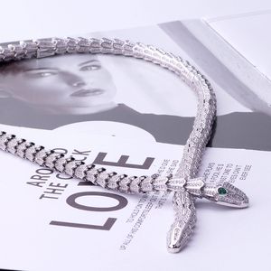 collier ras du cou en or large serpent diamant pour femmes dames sexy à la mode argent tennis de luxe indien créateur de bijoux unisexe femmes bijoux cadeaux de fête fille de mariage cool