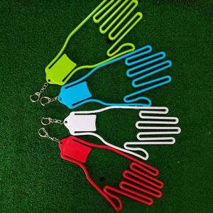 Golf Bags 1pc Gloves Holder Sports Golfer Tool Gear Plastic Rack Dryer Hanger Stretcher Shaper Accessories With Metal Bucks 230615