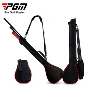 Golf Bags Foldable Golf Gun Bag Mini Soft Golf Club Bag w Adjustable Strap Practice Capacity Packed 3 Clubs Shoulder Club Bag Lightweight 230414