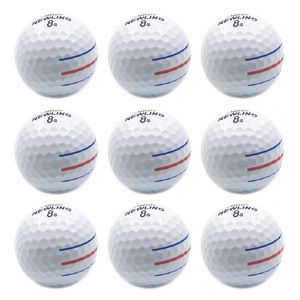 Balles de golf 12 pièces 3 lignes de couleur visent balle Super longue Distance 3 pièces pour jeu de compétition professionnelle marque 221102