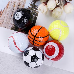 Balles de golf 6pcs / lot Équipement football basket tableTennis Baseball Novel Double Two Piece 221114