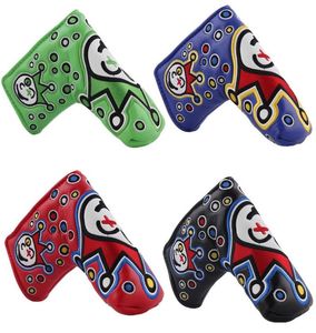 Golf Blade Putter Putter PU PU Leather Charraver Club Protector Funny Head Cover para putters Black Red Green Blue1285423