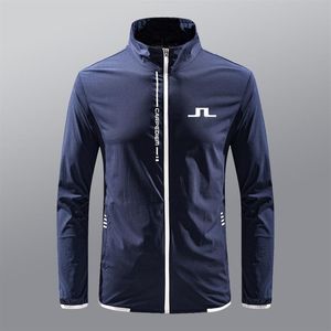 Vestes de Golf d'été J Lindeberg pour hommes, combinaison de sport de plein air, coupe-vent, légère, respirante, fermeture éclair, pêche, 221205280K