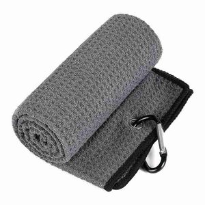 Serviette de golf tissu microfibre motif gaufré mousqueton résistant clip accessoires