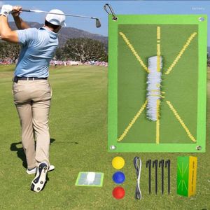 Golf Training Aids Mat For Swing Detection Batting Ball Trace Directional Path Pads Practice Tool