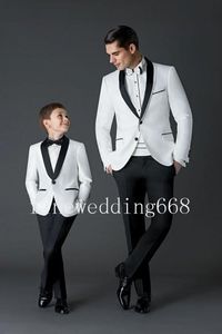 Buena fe para vender dos botones chal cuello blanco de alta calidad novio esmoquin traje de boda trajes de hombre (chaqueta + Pantalones + corbata) 72