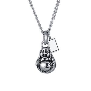 Pendentif Bouddha de bonne qualité avec collier Vintage China Style Pendentif Hommes Femmes Fashion Steel Pendentifs Bijoux BP001-Tag